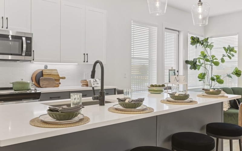 well lit kitchen